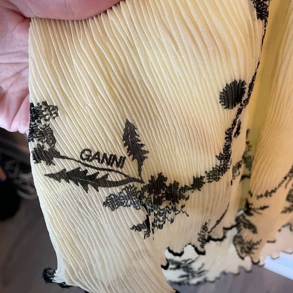 GANNI Georgette Midi Skirt - Size 44 (US 12) - Picture 6 of 7